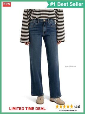 Jodi High-Rise Straight Leg 5 Pocket Front Pocket Inset Jeans